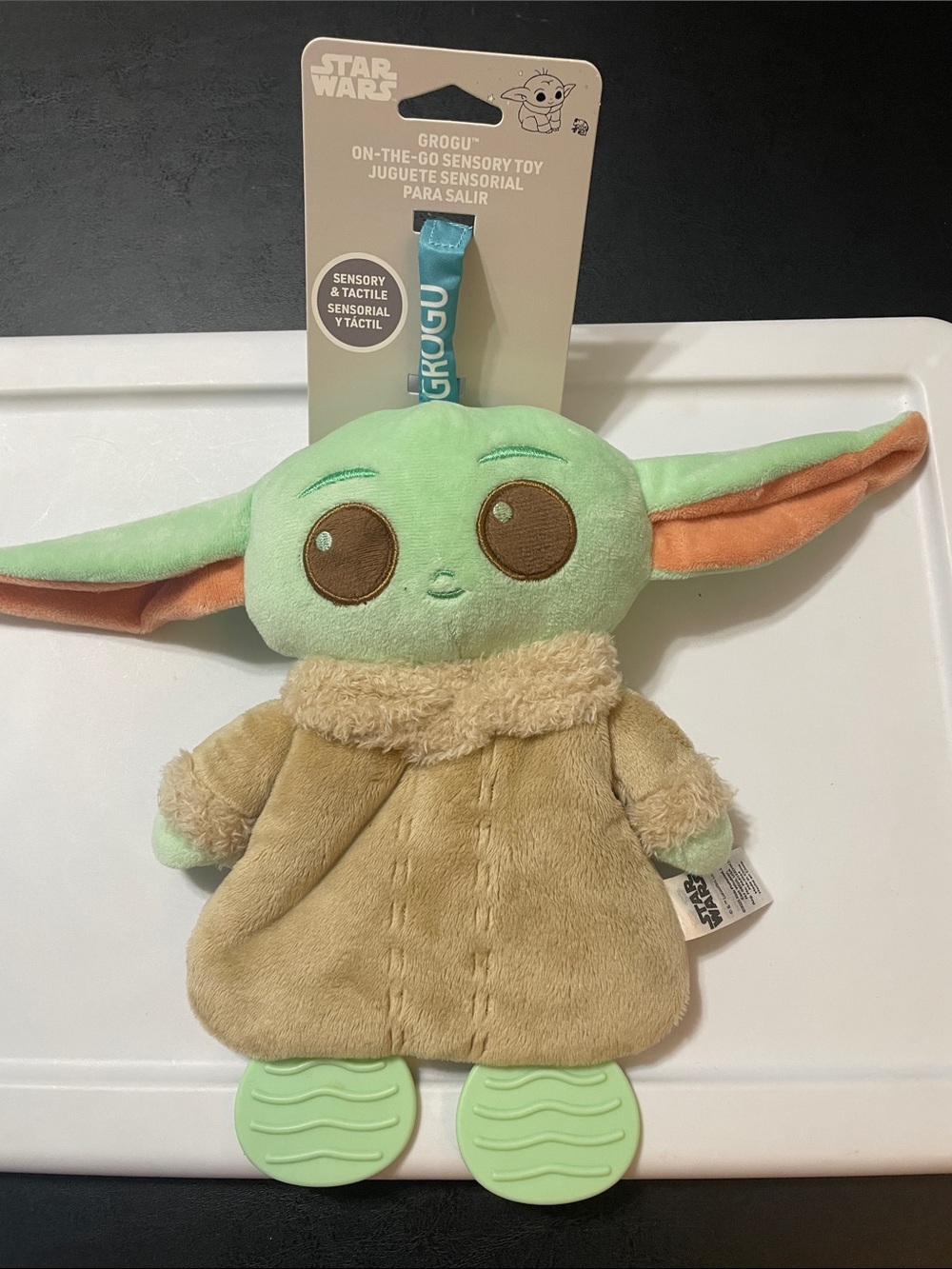 Star Wars Grogu Plush Clip on the go sensory toy  NWT super soft super cute
